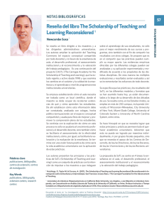Reseña del libro The Scholarship of Teaching and Learning