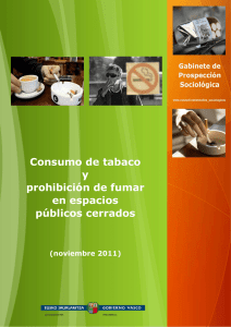 Consumo de tabaco y prohibición de fumar en