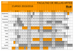 FACULTAD DE BELLAS ARTES CURSO 2015/2016