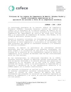 Titulares de los órganos de Competencia de México, Estados
