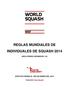 Reglamento de Individuales de Squash 2014