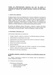 CONTRATACIÓN DEL SERVICIO DE MEDIACION CULTURAL