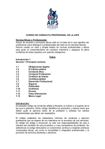 CODIGO DE CONDUCTA PROFESIONAL DE LA AIPS