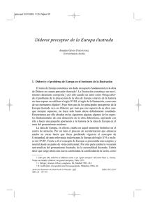 Diderot preceptor de la Europa ilustrada