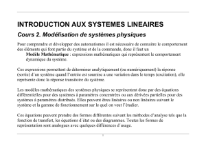 INTRODUCTION AUX SYSTEMES LINEAIRES