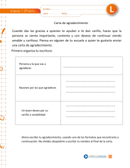 Carta de agradecimiento laboral a un jefe