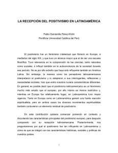 la recepción del positivismo en latinoamérica