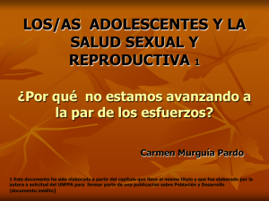 LOS/AS ADOLESCENTES Y LA SALUD SEXUAL Y