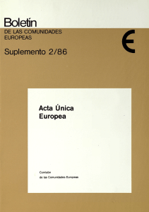 Acta Única Europea 2/86