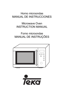Horno microondas MANUAL DE INSTRUCCIONES