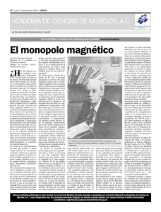 El monopolo magnético - Academia de Ciencias de Morelos