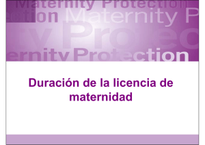 Duración de la licencia de maternidad