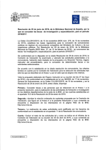 Resolución de concesión  - Biblioteca Nacional de España