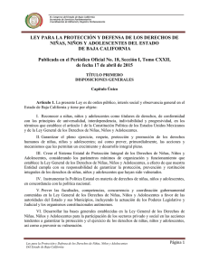 LEY PARA LA PROTECCIÓN Y DEFENSA DE LOS DERECHOS DE