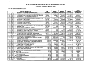 EJECUCIÓN DE GASTOS POR PARTIDAS ESPECIFICAS