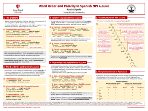 Word Order and Polarity in Spanish NPI `alguno`