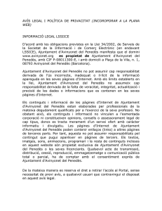 Avís Legal - Ajuntament d`Avinyonet del Penedès