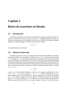 Capítulo 2 Raíces de ecuaciones no lineales