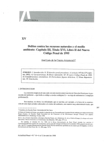 Delitos contra los recursos naturales y el medio ambiente: Cap&iacute;tulo