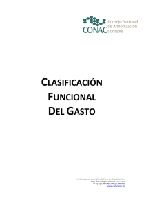 CLASIFICACIÓN FUNCIONAL DEL GASTO