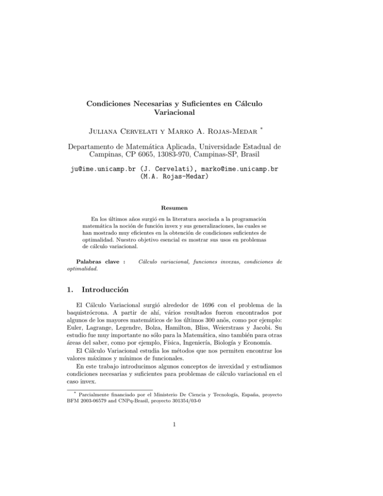Condiciones Necesarias Y Suficientes En Cálculo