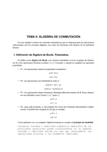 TEMA II: ÁLGEBRA DE CONMUTACIÓN