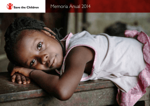 Memoria Anual 2014 - Save the Children