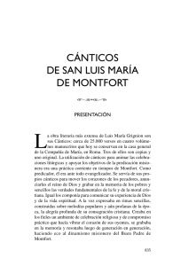 CÁNTICOS DE SAN LUIS MARÍA DE MONTFORT