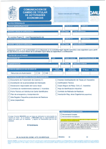 comunicación de cambio de titular de