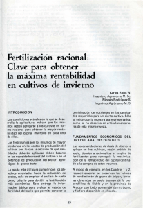 Fertilización racional: Clave para obtener la máxima
