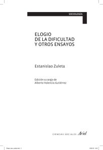 ELOGIO DE LA DIFICULTAD Y OTROS ENSAYOS