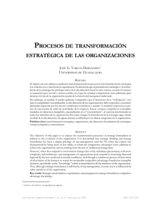 procesos de transformación estratégica de las organizaciones
