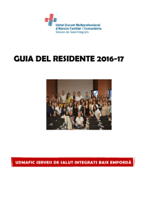 GUIA DEL RESIDENTE 2016-17 - Serveis de Salut Integrats Baix