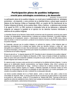 Participación plena de pueblos indígenas