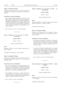 Objeto y descripción del litigio Anulación de la decisión - EUR-Lex