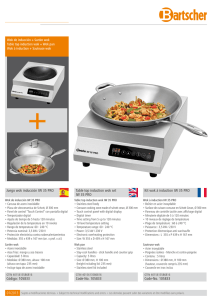Juego wok inducción IW 35 PRO Código: 105833 Table top