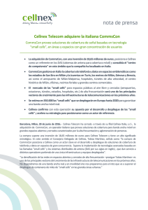 Cellnex Telecom adquiere la italiana CommsCon 194kB