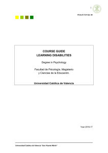 course guide learning disabilities