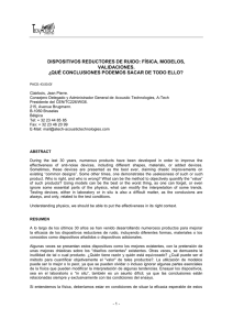 dispositivos reductores de ruido: física, modelos, validaciones.