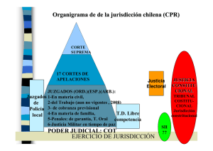 Organigrama de de la jurisdicción chilena (CPR) EJERCICIO DE