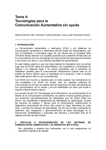 Tema 4: Tecnologías para la Comunicación Aumentativa sin