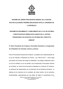 INFORME DEL SEÑOR PROCURADOR GENERAL DE LA NACIÓN