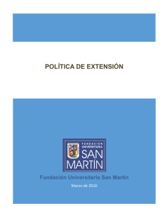 política de extensión - Fundación Universitaria San Martín
