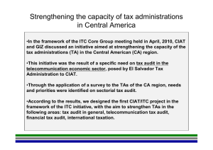 Strengthening the capacity of tax administrations in Central America