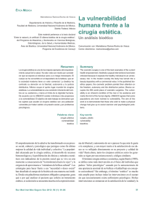 La vulnerabilidad humana frente a la cirugía estética.