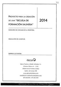 Información Escuela de formación salinera