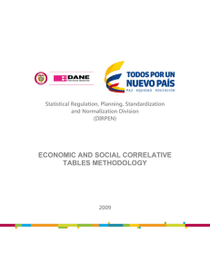 economic and social correlative tables methodology