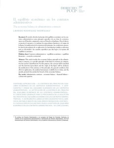 El equilibrio económico en los contratos