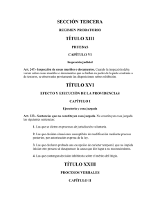 SECCIÓN TERCERA TÍTULO XIII TÍTULO XVI TÍTULO XXIII