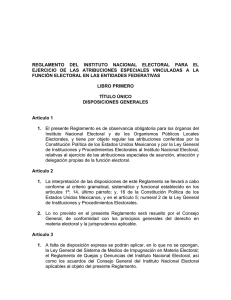 reglamento del instituto nacional electoral para el ejercicio